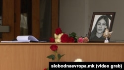 Книга на жалост за убиената Вања Ѓорчевска пред Основното училиште „Ј.Х.Песталоци“-Скопје, 4.12.2023