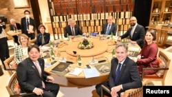 Ministrat e Jashtëm të G7-së gjatë takimit në Karuizava të Japonisë.