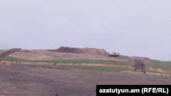 A new Azerbaijani army position outside the Armenian village of Tegh, March 31, 2023.