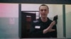 Aleksei Navalny as he appears in a video link from prison during a hearing at the Russian Supreme Court in Moscow in August.