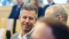 Magyar Péter az EP-képviselői mandátumok átadásán, 2024. június 24-én
