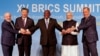 SOUTH AFRICA – The leaders of Brazil, China, South Africa and India and Russia's Foreign Minister Sergei Lavrov pose for a family photo during the 2023 BRICS Summit in Johannesburg, August 23, 2023.