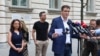 Karácsony Gergely sajtótájékoztatója a Nemzeti Választási Bizottság épülete előtt 2024. június 13-án