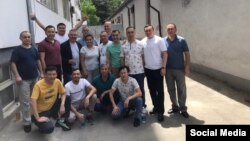 Кемпир-Абад иши боюнча айыпталуучулардын айрымдары. Бишкек. 2023-жыл.