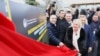 Поставување камен - темелник на проектот Коридор 8, вицепремиерот Артан Груби и американската амбасадорка Анџела Агелер, 04.04.3023.