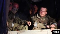 Wagner fighters in Rostov-on-Don in June