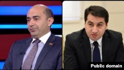 Посол Армении по особым поручениям Эдмон Марукян (слева), помощник президента Азербайджана Хикмет Гаджиев