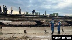 Последствия схода селей в Ноокатском районе Ошской области КР, 29 июня 2024 г.