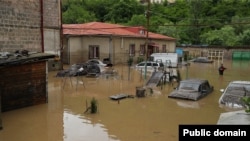 Armenia - Flooded homes and cars in Alaverdi, May 26, 2024.