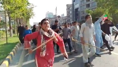 Imran Khan Supporters Protest His Arrest In Pakistan