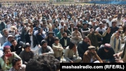 A Pashtun protest in Mir Ali, North Waziristan on March 2.