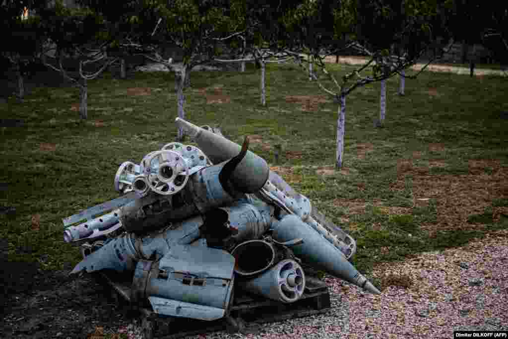 In addition to the collection of ancient storage jars unearthed at his vineyard, Magalias now has a pile of casings of banned cluster bombs that fell from the sky.