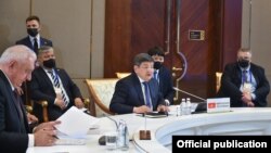 Акылбек Жапаров на очередном заседании Евразийского межправительственного совета.