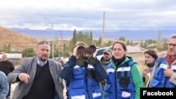Armenia - An advance team of EU monitors visits a border village in Gegharkunik province, October 18, 2022.