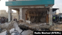 The gas pipeline ran through a drain located underneath a bank in Karachi.