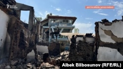Калабадан кийинки көрүнүш. Баткен облусундагы Достук айылы.
