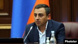 Armenia - Opposition leader Ishkhan Saghatelian attends a session of the National Assembly after being elected one of its three deputy speakers, Yerevan, August 6, 2021.