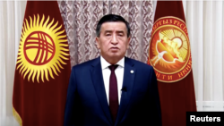 Сооронбай Жээнбековдун 6-октябрындагы видеокайрылуусунан алынган сүрөт.