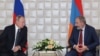 Armenia -- Armenian Prime Minister Nikol Pashinian (R) and Russian President Vladimir Putin meet in Yerevan, October 1, 2019.