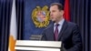Armenia - Defense Minister Davit Tonoyan speaks at a news conference in Yerevan, February 12, 2019.