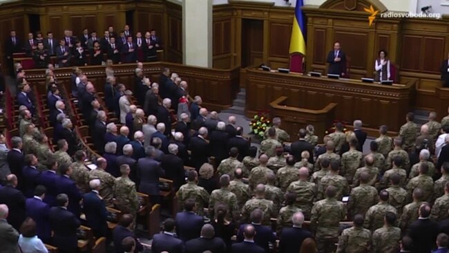 Ветерани Червоної армії, УПА та АТО на урочистому засіданні парламенту