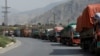 Kamioni natovareni zalihama za Avganistan na granici Torkam u Pakistanu 7. septembra. 2023.