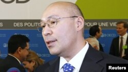 Қазақстан премьер-министрдің орынбасары Қайрат Келімбетов. Париж, 22 қараша 2012 жыл.