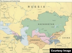 Карта Центральной Азии.