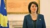 Edita Tahiri: Srbija je dokazala da nije spremna za mir, pravdu i dobrosusedske odnose između dve države (na fotografiji: Atifete Jahjaga)