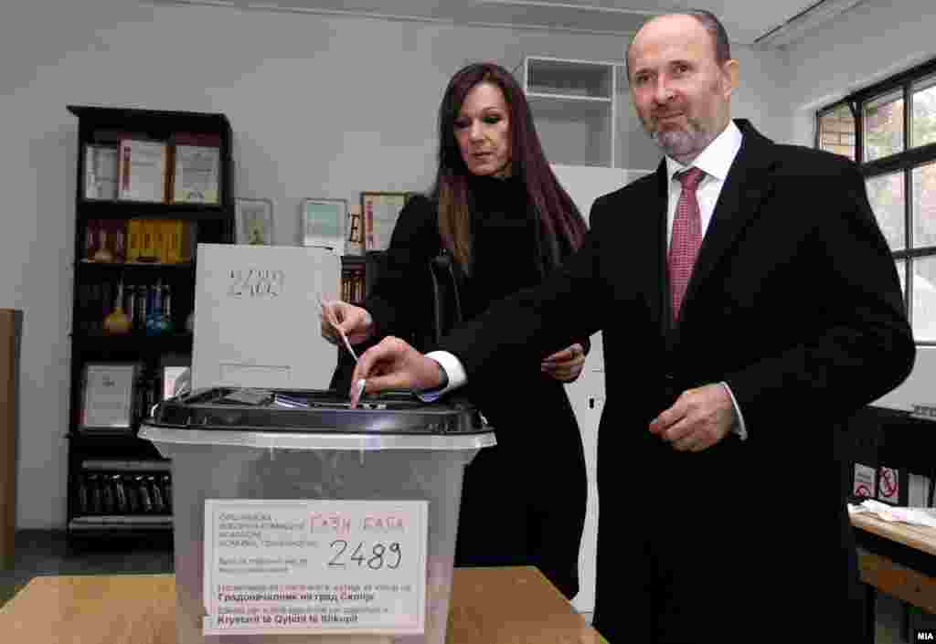 Koče Trajanovski, gradonačelnik Skopja na lokalnim izborima.