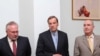 Armenia - OSCE Minsk Group Co-Chairs (from L to R) Igor Popov (Russia), Robert Bradtke (USA) and Bernard Fassier (France), Yereva, 03Jul2010