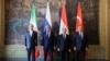 Հոսեյն Ամիր Աբդոլահիանը, Սերգեյ Լավրովը, Ֆեյսալ ալ-Միկդադին և Մևլյութ Չավուշօղլուն, Մոսկվա, 10 մայիսի, 2023թ.