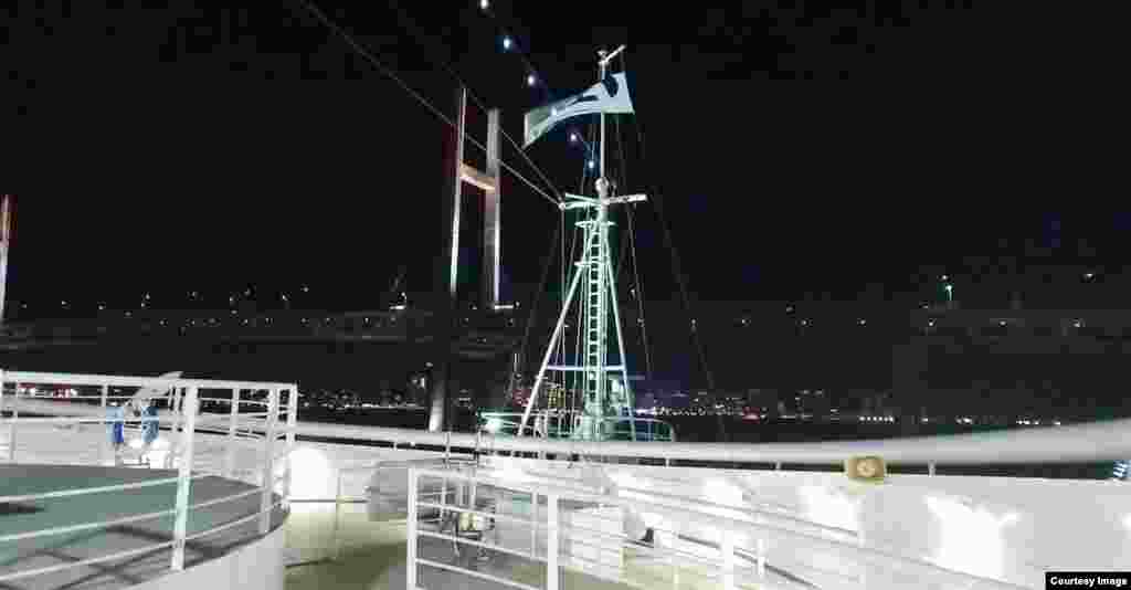 A view from on board the vessel. According to the Princess Cruises' management, the quarantine is scheduled to end on February 19, when all aboard will be allowed to return home "unless there are any other unforeseen developments."