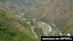 Armenia - A view of the Debed river flowing through a canyon in the Lori province, July 2010.