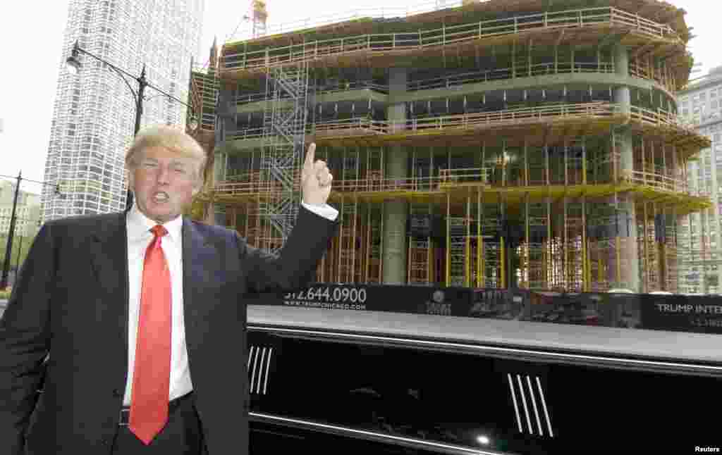 Trump International Hotel мейманканасынын курулушу. Чикаго, 2006-жыл.