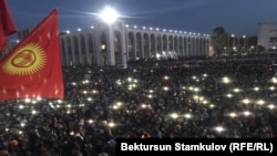 Центральная площадь «Ала-Тоо» в Бишкеке. 4 октября 2020 года.