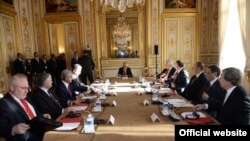 France -- The meeting of the Presidents of Armenia and Azerbaijan and the OSCE Minsk Group co-chairs, Paris, 27 Oct, 2014
