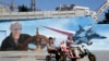 Mural sa likom ruskog predsjednika Vladimira Putina na zidu u gradu Jalta, Krim, fotoarhiv
