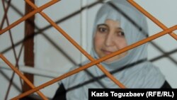 34-летняя Жанна Умирова во время оглашения приговора по делу o пропаганде терроризма. Алматы, 14 июня 2017 года.