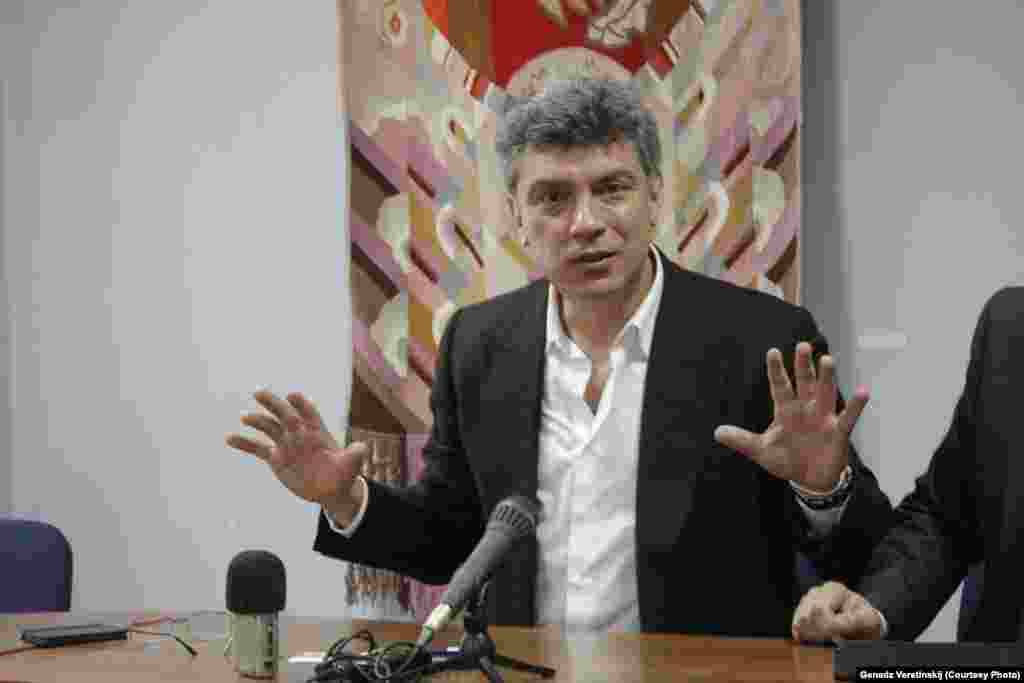Барыс Нямцоў у Менску ў 2013 годзе. Фота Генадзя Верацінскага