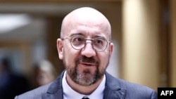 Charles Michel az Európai Tanács 2024. márciusi ülésére érkezőben. Fotó: AFP