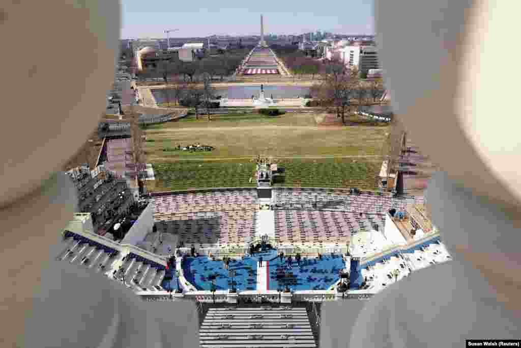Skena ku do të mbahet ceremonia e inaugurimit të Joe Bidenit si president i 46-të i Shteteve të Bashkuara. Uashington, 19 janar. 