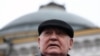 Mihail Gorbacsov volt szovjet államfő részt vesz a győzelem napi katonai ünnepségen a moszkvai Vörös téren 2017. május 9-én