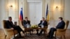 Borut Pahor sa članovima Predsjedništva BiH