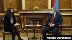 Armenian Prime Minister Nikol Pashinian meeting with Sweden’s Foreign Minister and OSCE Chairperson-in-Office Ann Linde, Yerevan, March 16, 2021