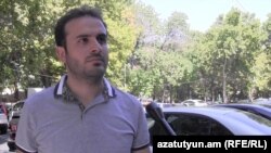 Armenia -- Activist Arshak Musakhanian speaks to RFE/RL's Armenian service, Yerevan, 17Sep2015.