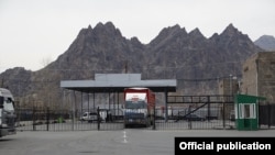 Armenia - A cargo terminal at a border crossing with Iran (file photo)