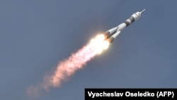 Байқоңырдан ұшырылған ресейлік "Союз" ғарыш кемесі.