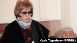 Гульжан Ергалиева, главный редактор журнала ADAM bol, на заседании апелляционной коллегии в Алматинском городском суде. Алматы, 5 февраля 2015 года.