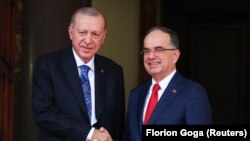 Turski predsjednik Erdogan i albanski predsjednik Begaj u Tirani 10. oktobra 2024.